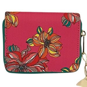 Trina Turk Tropical Print Zip Around Small Wallet - NWT